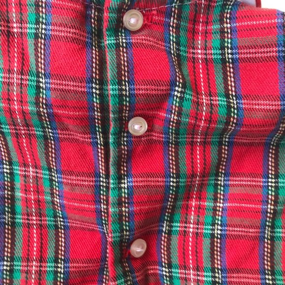 Alexis Toddler Overalls 3 M Month Red Plaid Embroidered Train Snaps EUC… - Picture 8 of 12